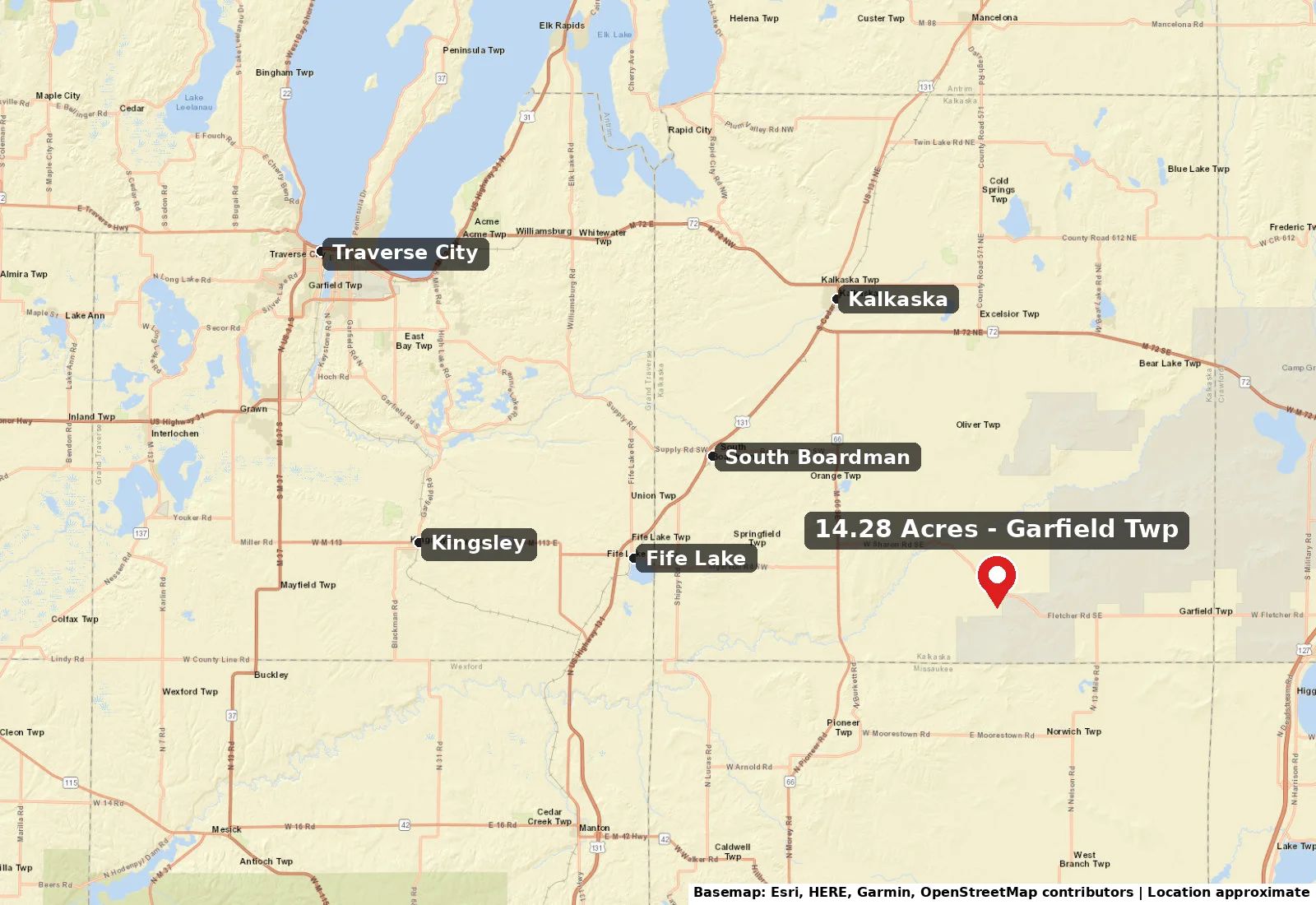 14.28 Acres on Trout Creek, State Forest Across the Road – $79,900 in Kalkaska County, MI