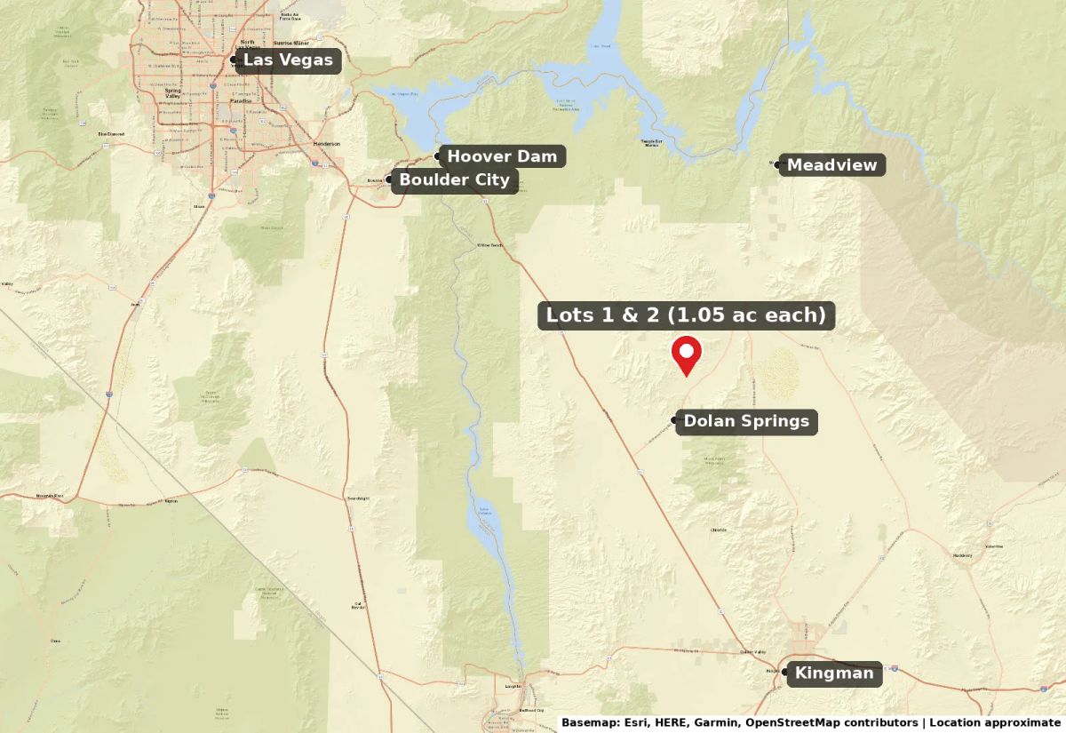 Dolan Springs AZ – Two 1.05-Acre Lots, $13,500 Both (Cash) - Image 2