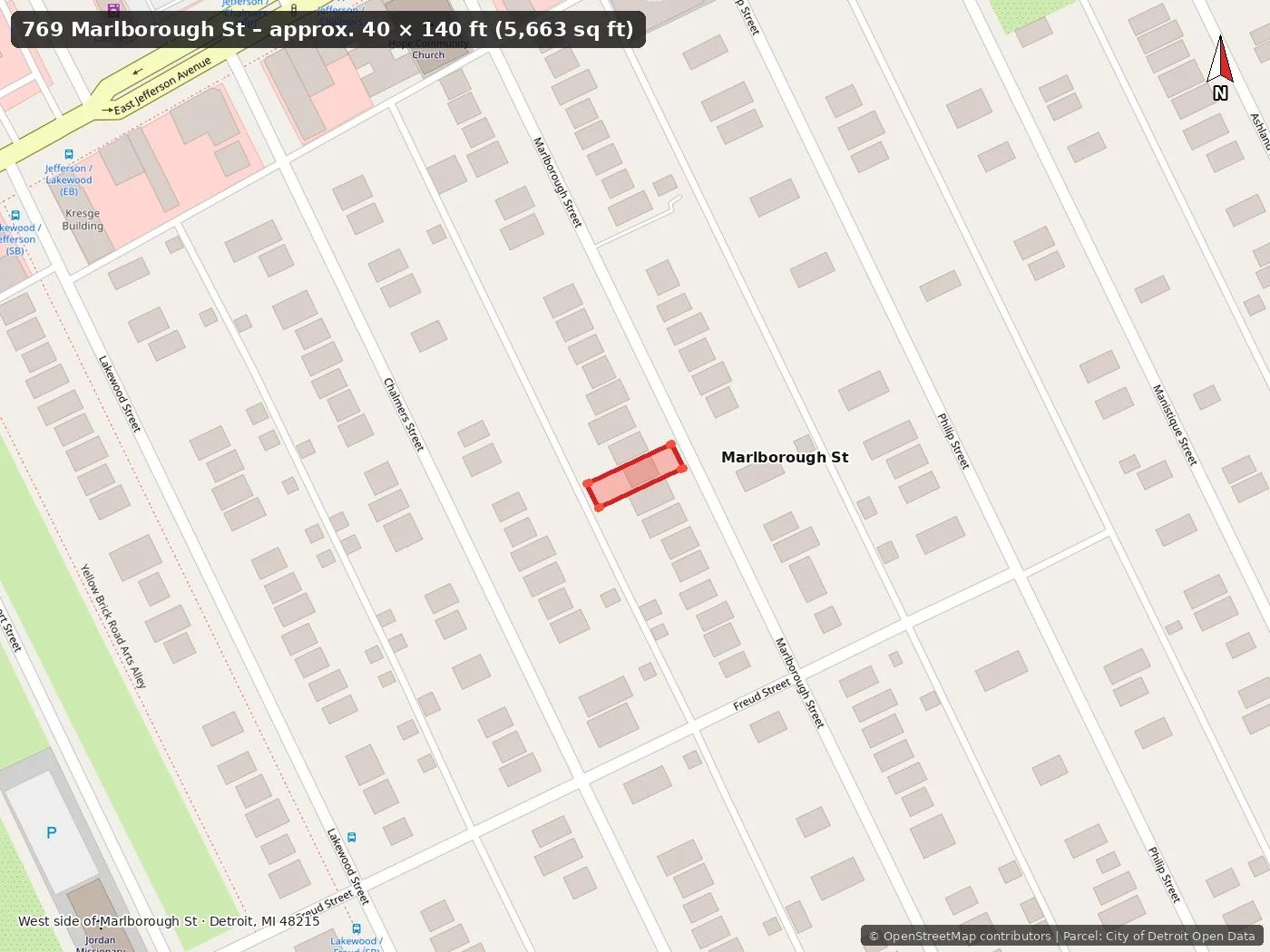 Ready-to-Build Lot in Jefferson Chalmers, Detroit in Wayne County, MI