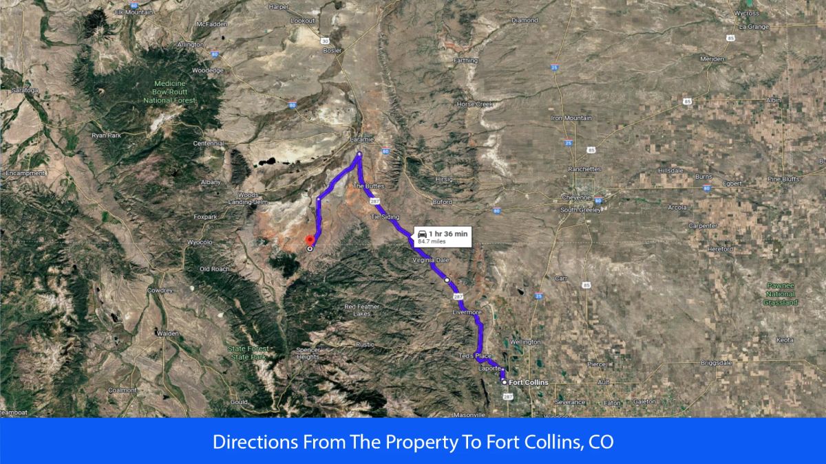 Decorative background for 36.8 Acres Of Red Rock Majesty In Larimer County, Colorado image 49