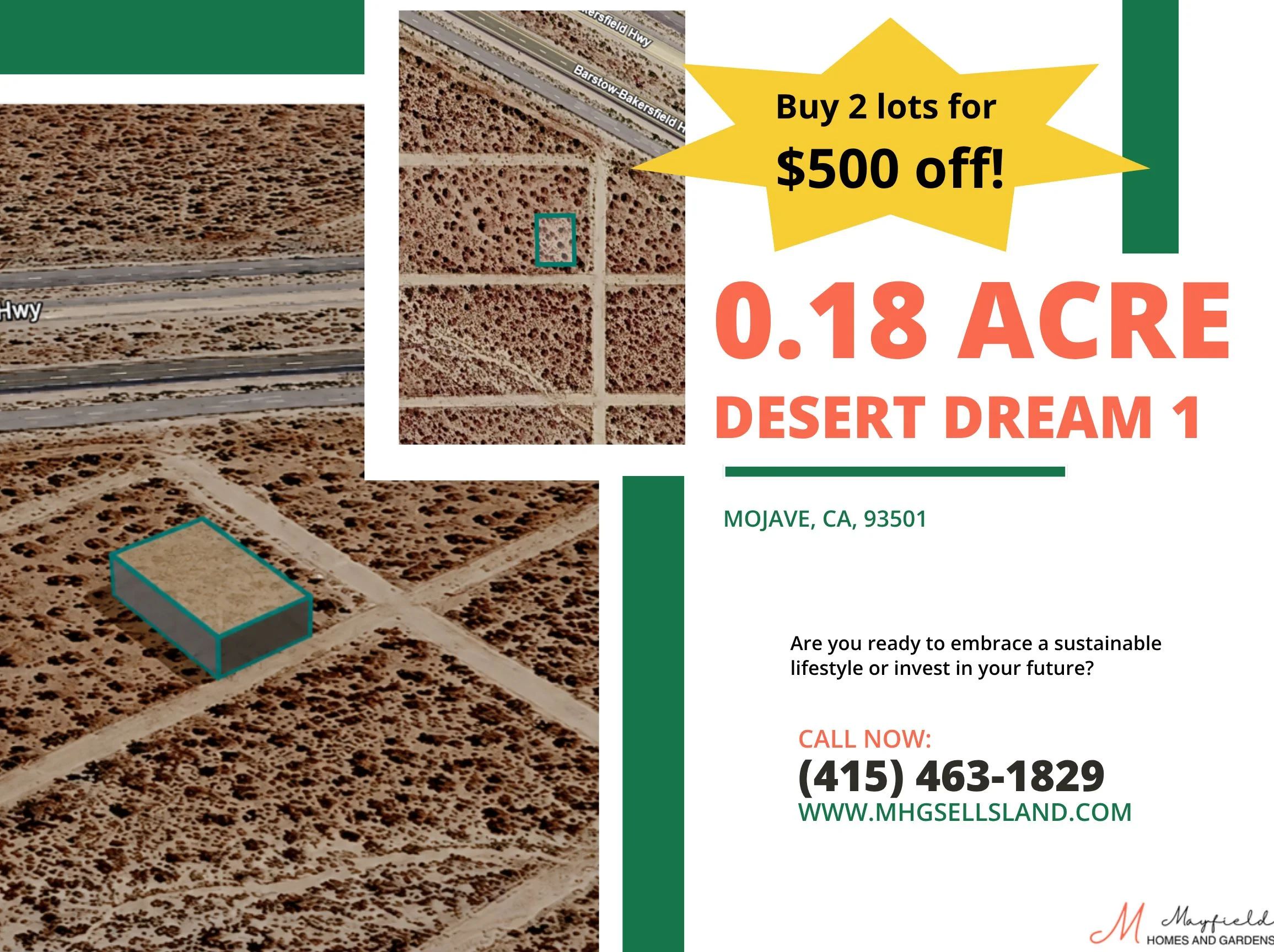 0.18-Acre Land Opportunity in Mojave, CA – Listed Under Market in Kern County, CA
