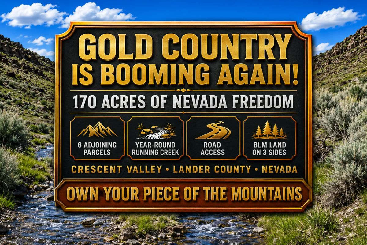 Decorative background for Gold Country Is Booming Again — Own 170 Acres of Nevada Freedom! Discover an extraordinary opportunity to own approximately 170 acres in Crescent Valley, Lander County, Nevada. image 16