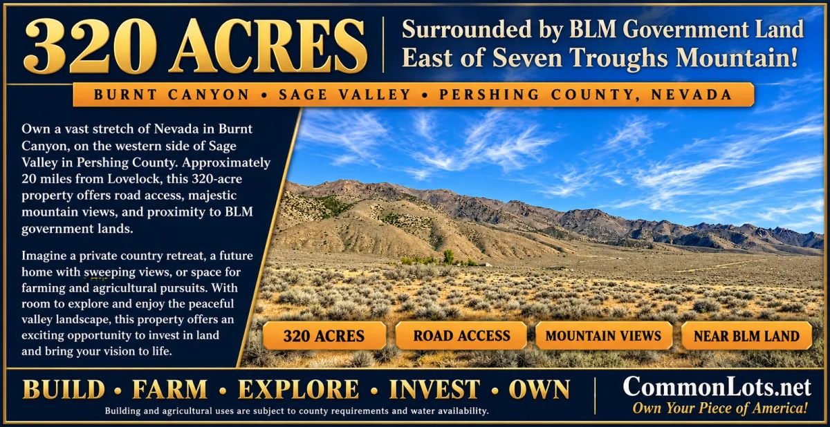 320 Acres Surrounded by BLM Government Land — East of Seven Troughs Mountain! Imagine a private country retreat, a future home with sweeping views, or space for farming and agricultural pursuits. - Image 4
