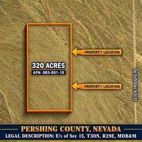 320 Acres Surrounded by BLM Government Land — East of Seven Troughs Mountain! Imagine a private country retreat, a future home with sweeping views, or space for farming and agricultural pursuits. in Pershing County, NV