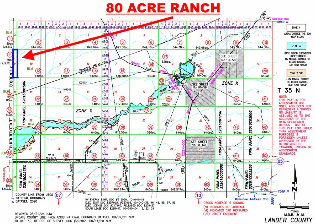 Decorative background for Rare Opportunity -80 Acres Zoned for A1, A2 and A3, -Farm, Agricultural, Ranch, & Residential! Seasonal Creek n the Property! Borders 640 BLM Land* in Nevada Freedom in Lander County! image 11