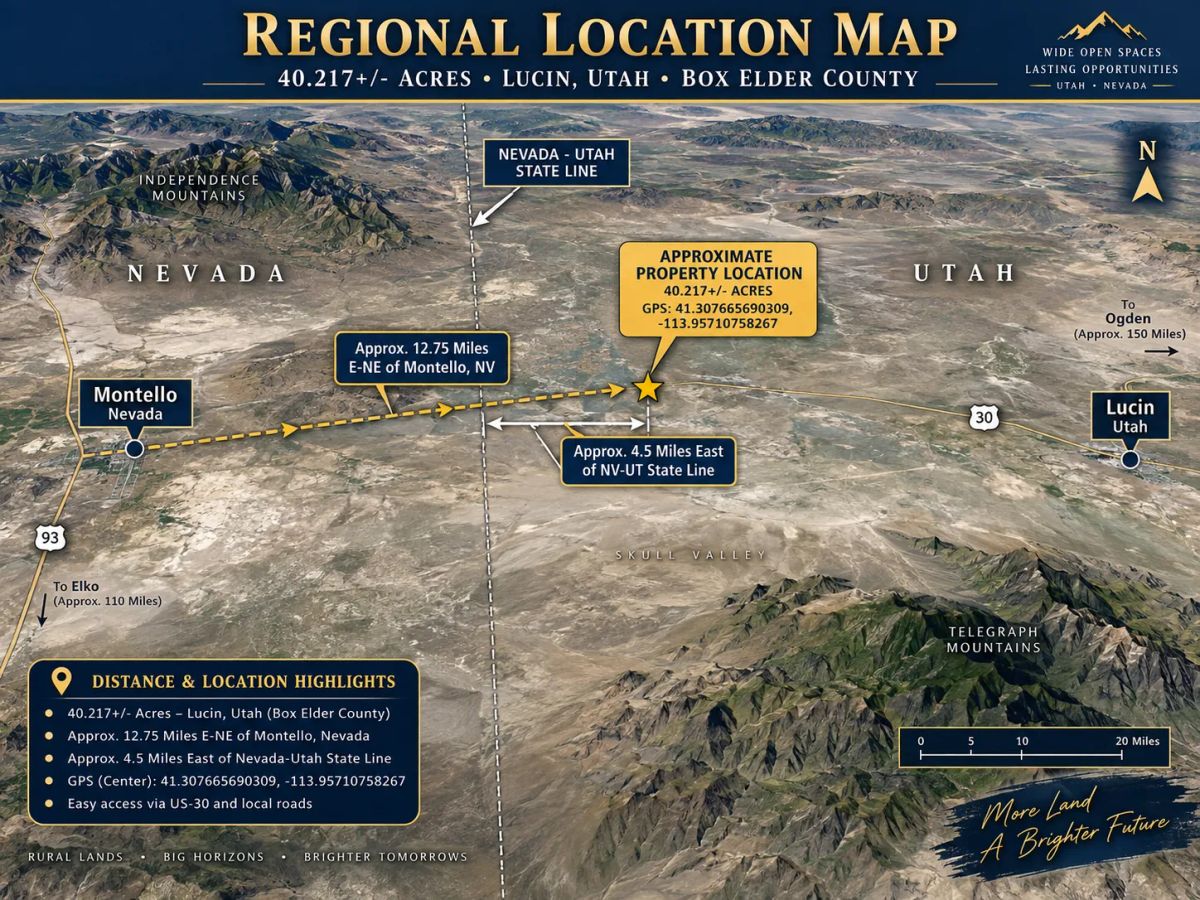Decorative background for 40 Acres for Sale in Lucin, Utah – Mountain Views (Box Elder County) image 8