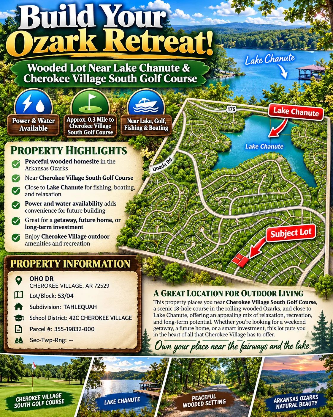 Bring your Camper & RV to the Lakes, Golf and Natural Beauty in Cherokee Village! - Image 3