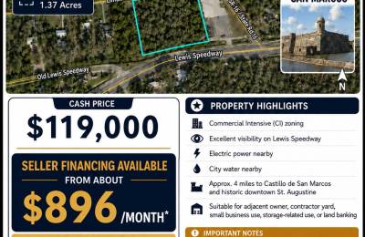 1.37-Acre Commercial Land for Sale — St. Augustine, Florida
