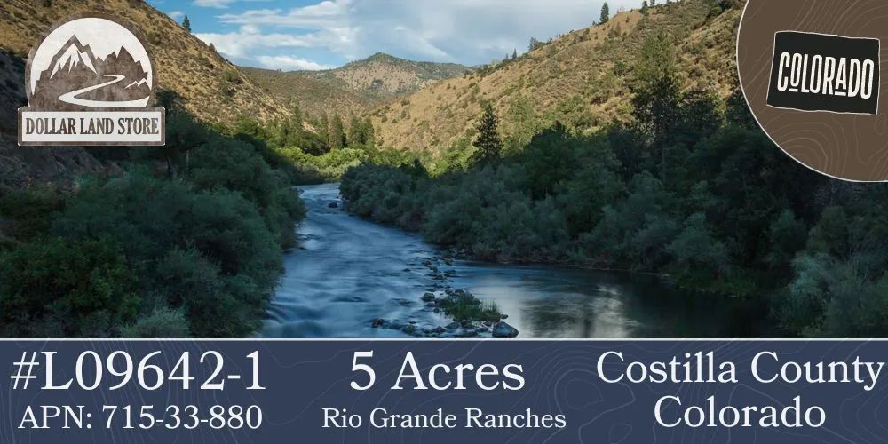 5 Acres in Rio Grande Ranches, Costilla County, Colorado, near the Rio Grande