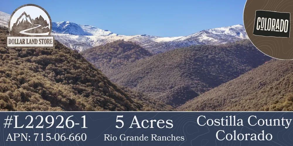 5 Acres in Rio Grande Ranches, Costilla County, Colorado, near the Rio Grande