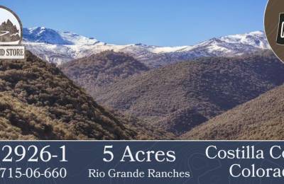 5 Acres in Rio Grande Ranches, Costilla County, Colorado, near the Rio Grande
