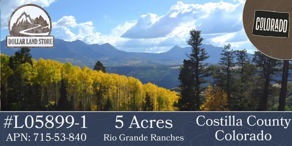 5 Acres in Rio Grande Ranches, Costilla County, Colorado, near the Rio Grande