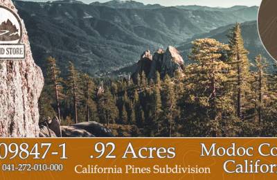 0.92 Acres in California Pines, Modoc CA