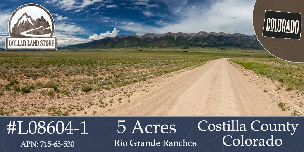 5 Acres in Rio Grande Ranches, Costilla County, Colorado, near the Rio Grande