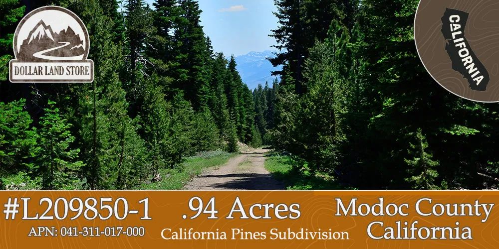 0.94 Acre Parcel in California Pines Modoc County, California - Main image