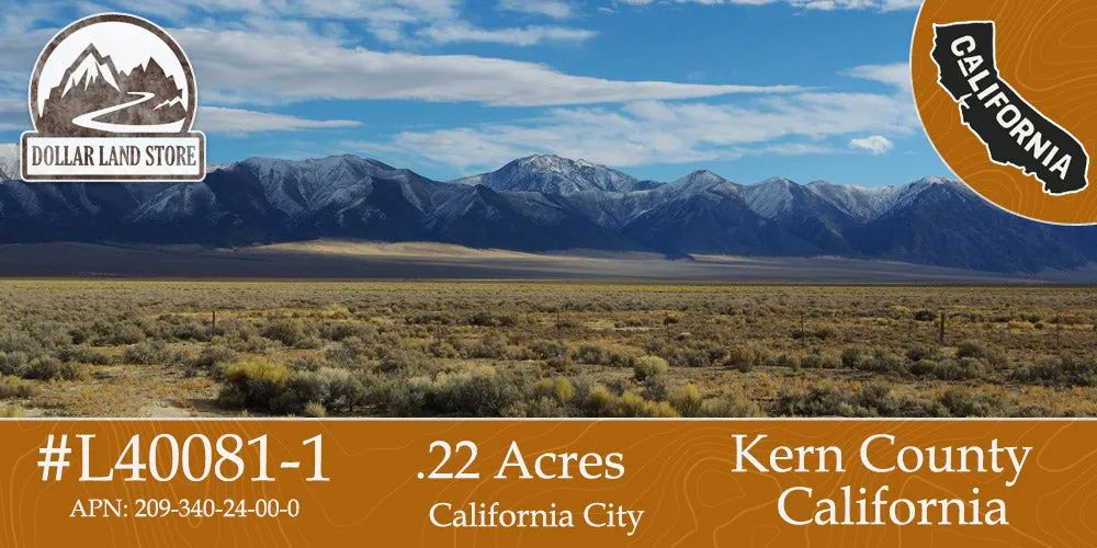 0.22 Acre Residential lot in California City, Kern County, CA