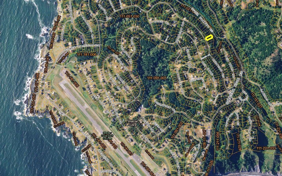 Wooded Shelter Cove Lot with Dense, Mature Trees, Humboldt County CA in Humboldt County, CA