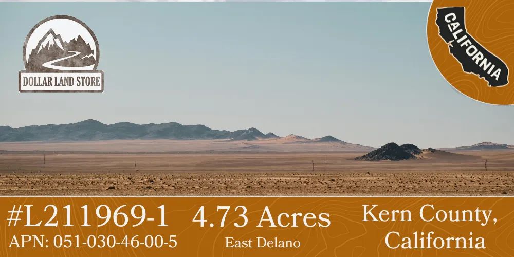 4.73 Acres east of Delano in Kern County, CA in Kern County, CA