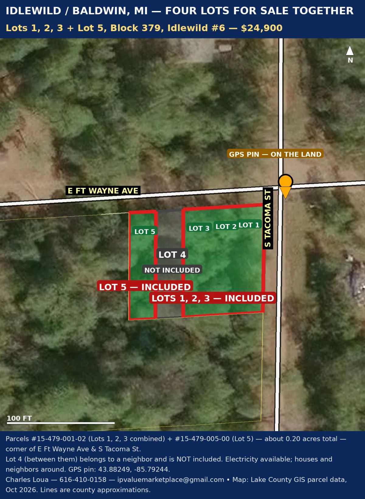 6 Michigan Lots Bundle - Saginaw Double Lot + Idlewild Lots - 0.504 Acres - $39,900 - Image 2