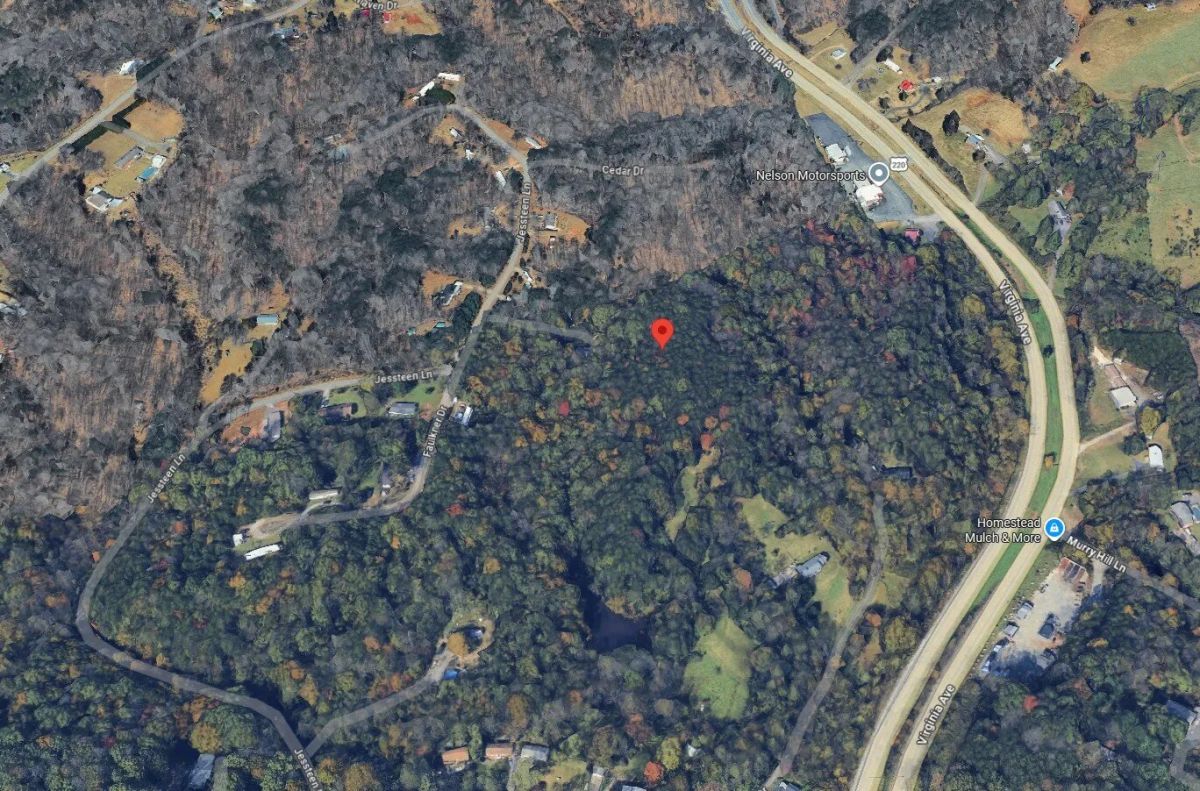 Decorative background for 0.91-Acre Wooded Homesite Lot Off Jessteen Lane with Power Nearby, Not Steep – Bassett, Henry County, VA image 5
