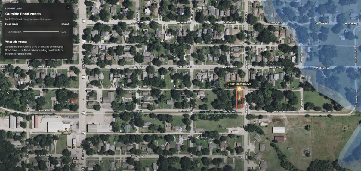 Decorative background for 1301 Morton Avenue Parsons Homesite | 0.17 Acre | R-1 Corner Lot image 5
