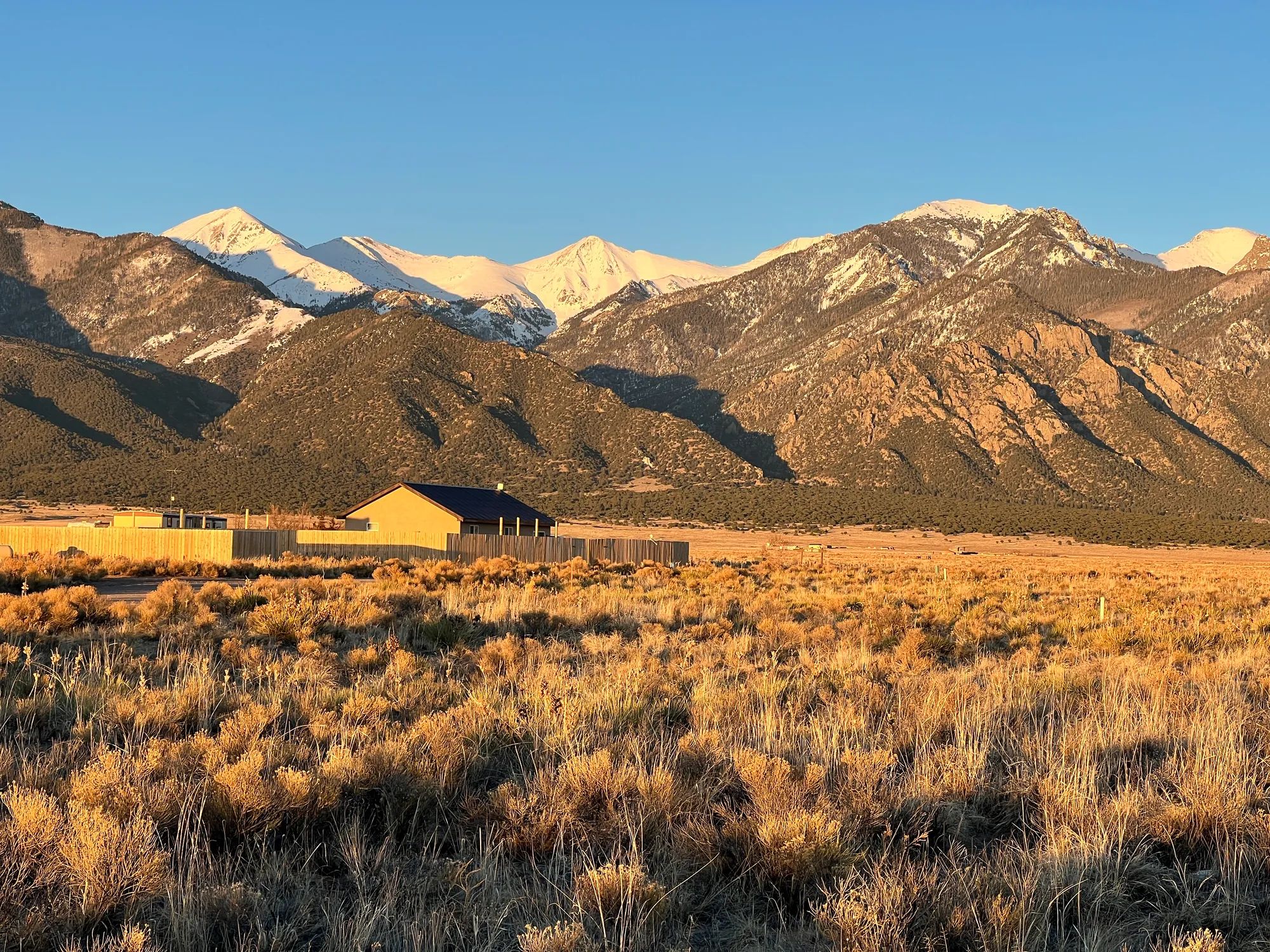 Flat Land Surrounded by Peaks in Saguache County, CO