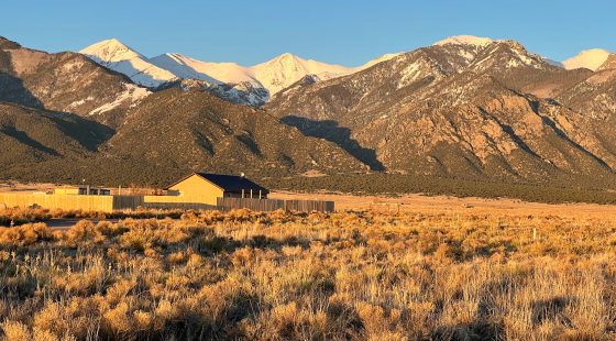 Flat Land Surrounded by Peaks in Saguache County, CO