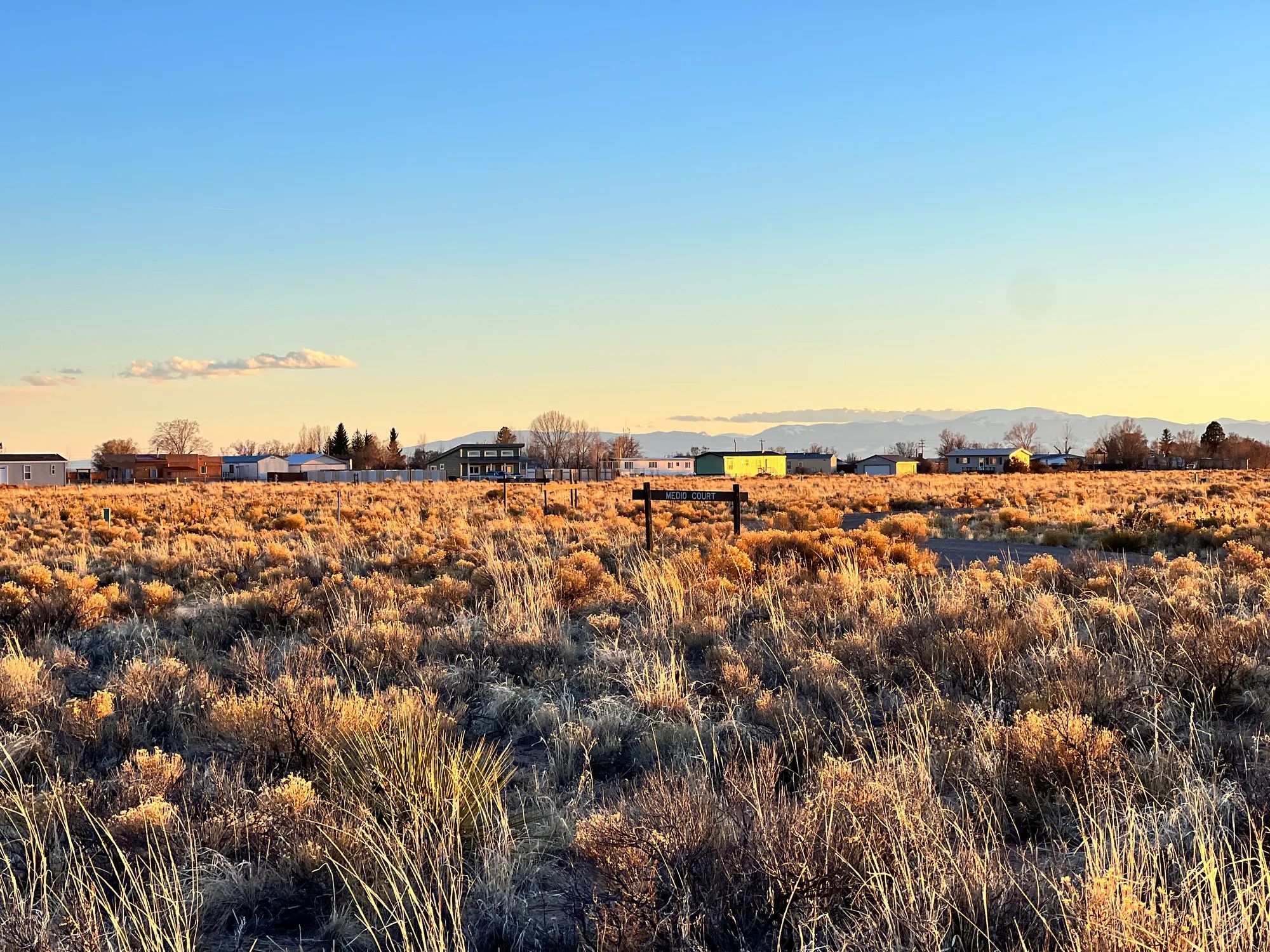 Flat Land Surrounded by Peaks in Saguache County, CO