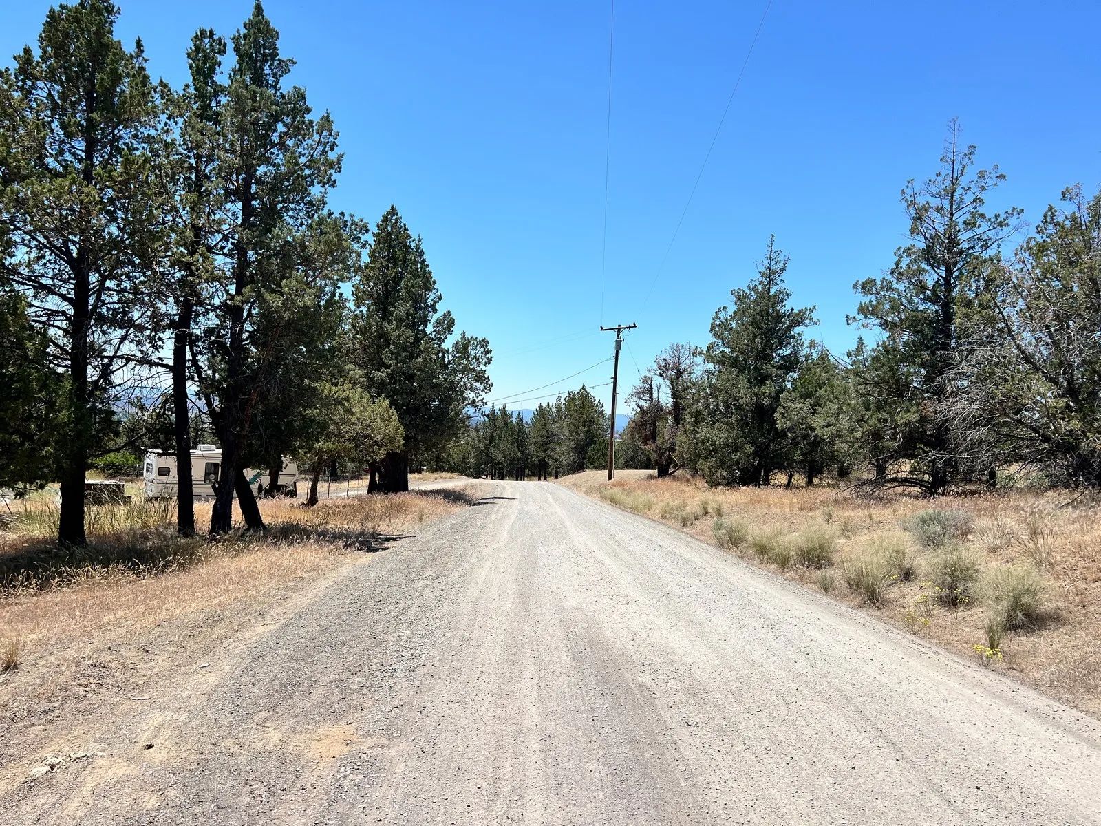 Power at the Street, Nice Gravel Entrance in Modoc County, CA