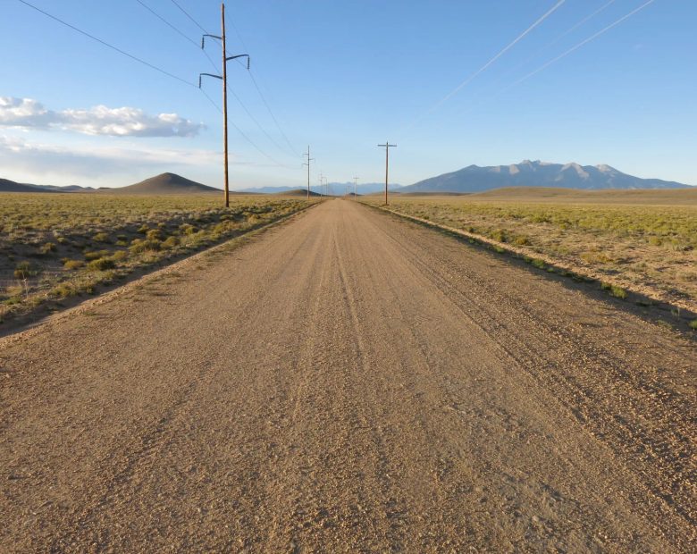 Power at Road in Costilla County, CO