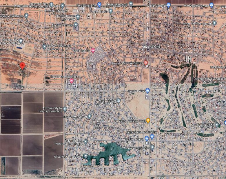 Level, Undeveloped Lot in Arizona City in Pinal County, AZ