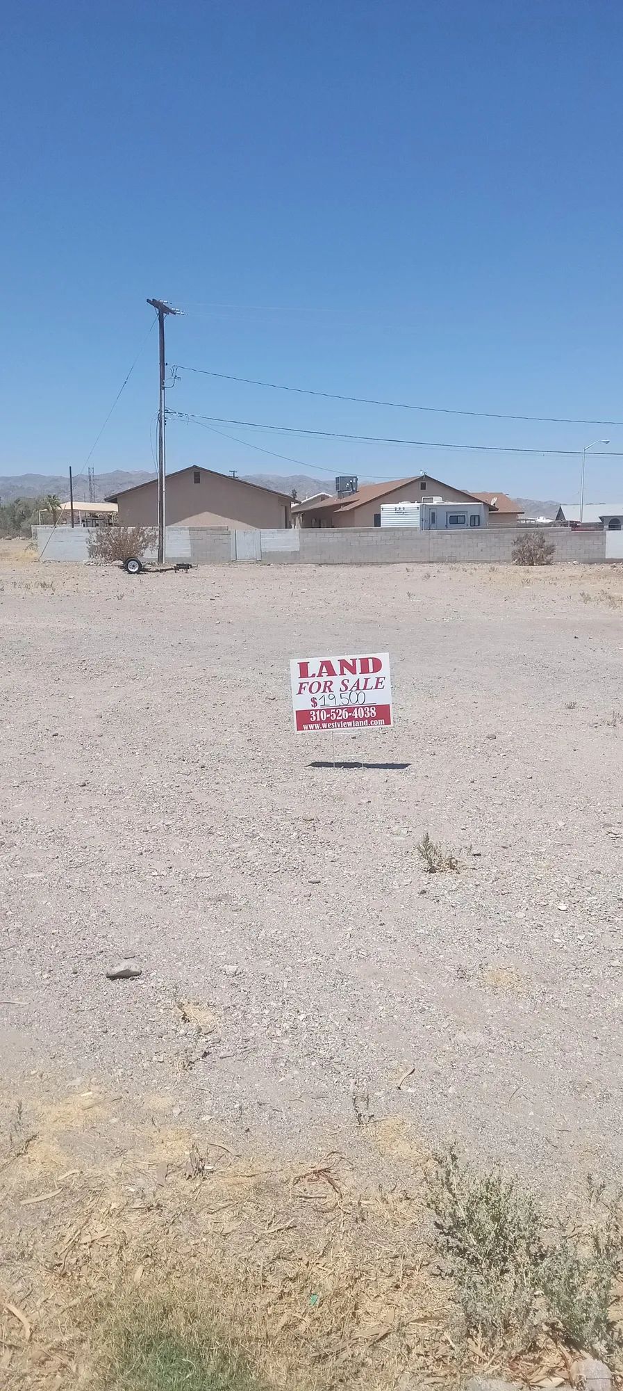 Cleared, Level lot Near CA/AZ Border