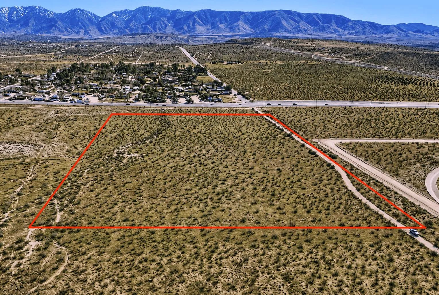 Two properties 18 Acres Commercial Acreage On Pearblossom Highway in Los Angeles County, CA